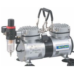 AIRCRAFT Compressor For Airbrush 2cyl W/reg.& Filter